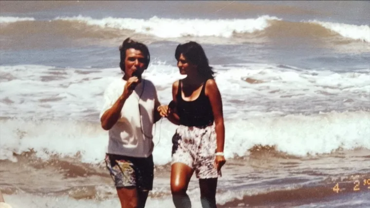 Juan Alberto Badía y Andrea Estevez Mirson en Pinamar Juan Alberto Badía y Andrea Estevez Mirson en Pinamar