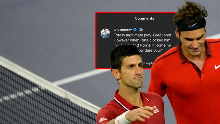 El picante comentario de Murray sobre una jugada entre Djokovic y Federer que encendió la polémica