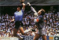 Shilton no supera la Mano de Dios del Mundial 1986. Foto: Redes Sociales