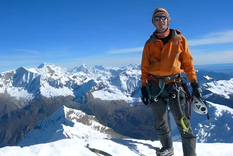 Natalio Funes se accidentó en el cerro Tocllaraju, en Perú.