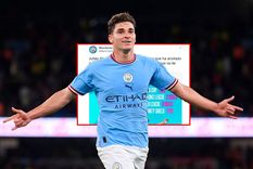 Julián Álvarez es el único futbolista del Manchester City que metió al menos un gol en todos los certámenes que el equipo disputó hasta ahora.