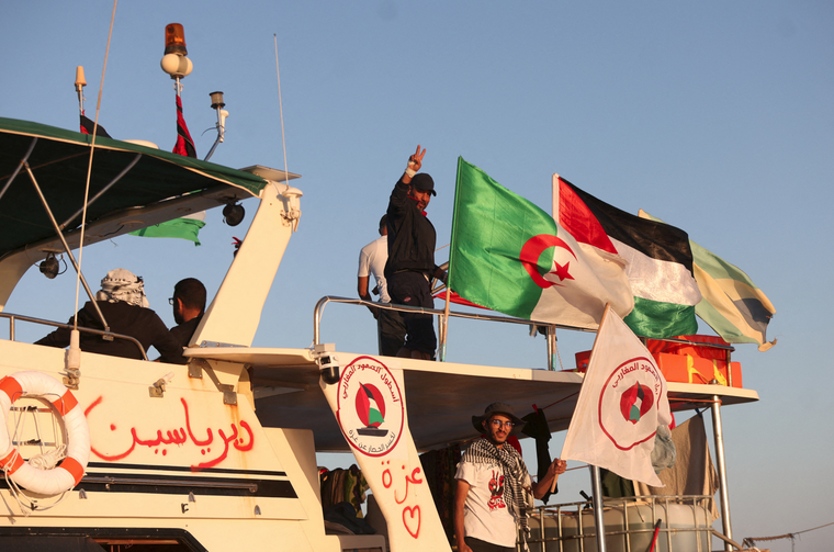 Unas 500 personas forman parte de la Global Sumud Flotilla.