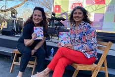 Marce Rienzo y Carmen Pérez, presentando el libro que tenés que leer si querés acercarte al mundo del vino. Foto: Federico Croce/MDZ