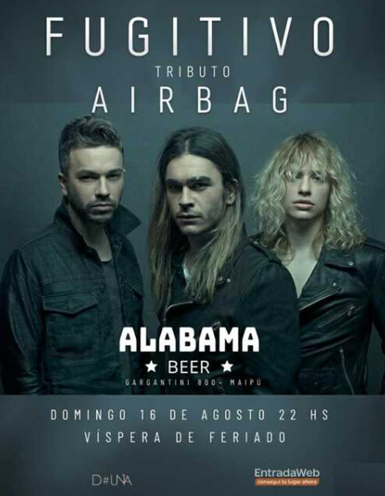 Fugitivo, banda tributo a Airbag. Fugitivo, banda tributo a Airbag.