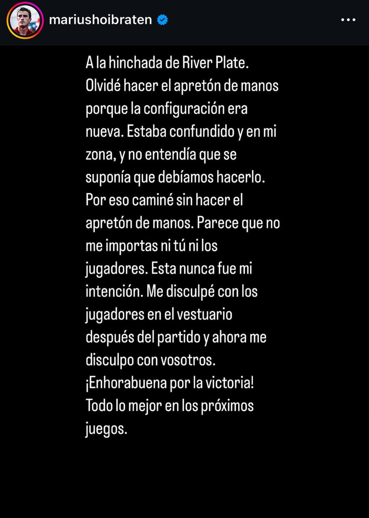 Marius Høibråten, capitán del Urawa Red Diamonds, hizo un descargo en su cuenta de IG. Foto: @mariushoibraten Marius Høibråten, capitán del Urawa Red Diamonds, hizo un descargo en su cuenta de IG. Foto: @mariushoibraten