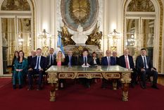 Javier Milei durante la cadena nacional Foto: Oficina del Presidente Javier Milei durante la cadena nacional Foto: Oficina del Presidente