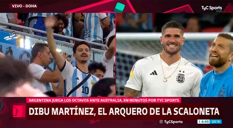 De Paul y Papu Gómez, enfocadísimos en el partido contra Australia.