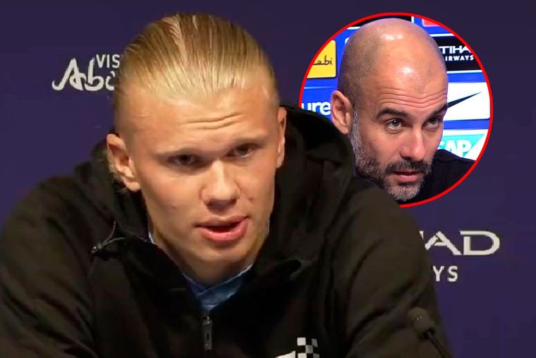 Haaland puso en aprietos a Guardiola.
