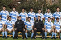 El plantel de Los Pumas 7s para Moscú 2013. Foto: gentileza diario Olé.