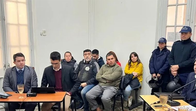Los detenidos por la desaparición de Loan durante la indagatoria Foto: captura de video