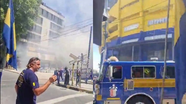 Se incendió un restaurante a metros del acceso principal a la Bombonera.