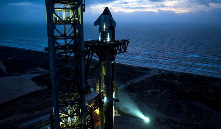 Starship listo para su novena prueba de vuelo. Foto: Dpa.