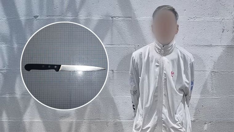 La víctima de 23 años, tenía lesiones visibles en el rostro y se encontraba en un estado grande de nerviosismo. Foto: Policía de la Ciudad