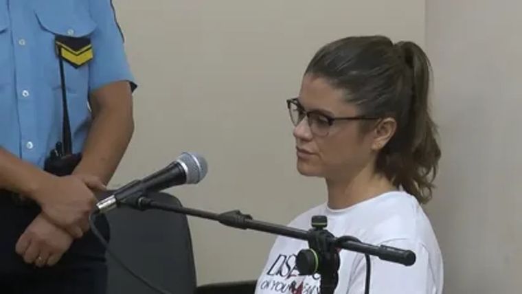 Luciana Teresita Bustos está acusada de matar a puñaladas a Amarfil en medio de un supuesto juego sexual. Foto: NA