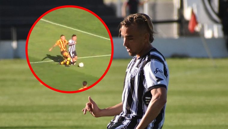 EL penal que no le cobraron a Gimnasia. Foto: Captura