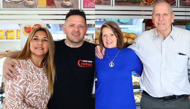 Cristian Di Betta junto a su pareja y sus padres. Cristian Di Betta junto a su pareja y sus padres.