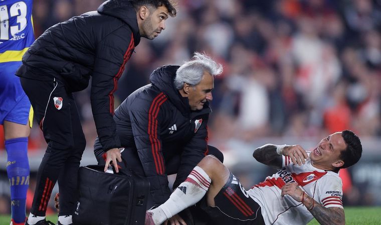 Driussi se lesionó, salió llorando y generó preocupación en River.