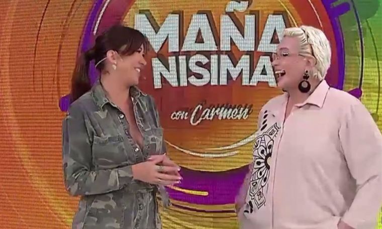 Carmen Barbieri le hizo una picante pregunta al aire a Valeria Archimó La conductora y la bailarina tienen una gran amistad y mucha confianza Foto: Captura de TV