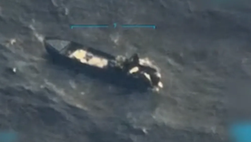 Uno de los barcos que según Trump fueron hundidos por EE.UU. porque llevaban drogas y "narcoterroristas".