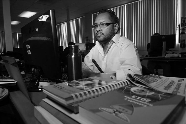 Esta foto abrió el suplemento deportivo Fanático del diario El Telégrafo tras la muerte de Augusto (foto tomada de las redes sociales de Augusto Itúrburu). Foto: Cortesía