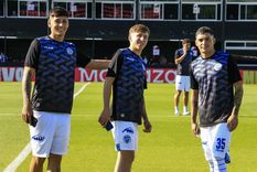 Funes, Andino y Pascual, de inferiores a Primera. Foto: Twitter Godoy Cruz Funes, Andino y Pascual, de inferiores a Primera. Foto: Twitter Godoy Cruz