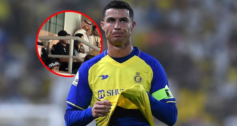 Ronaldo y la burla contra él a la que se sumó Neymar. Foto: Captura.