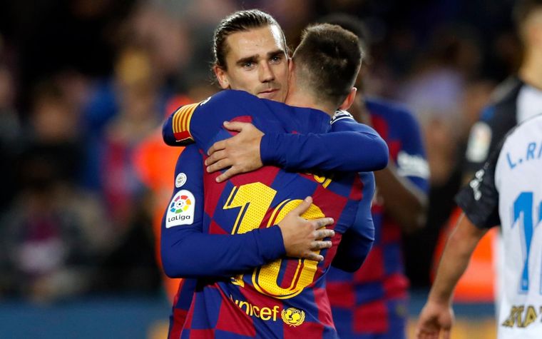 Griezmann y Messi. FC Barcelona Foto: FC Barcelona