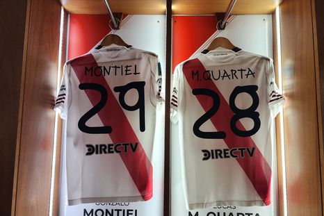 River lució una tipografía especial en su camiseta. River lució una tipografía especial en su camiseta.