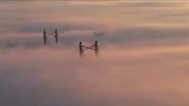 El puente Zárate - Brazo Largo amaneció en medio de la niebla.