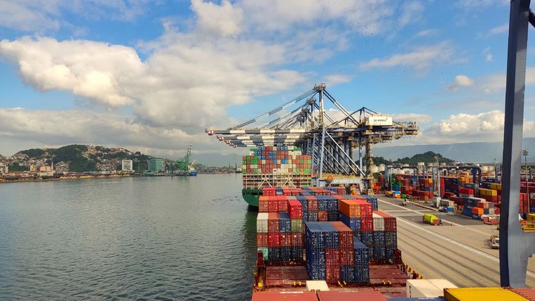 Puerto de Santos en San Pablo, Brasil Foto: shutterstock