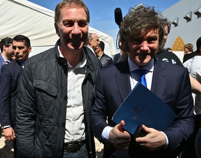 Javier Milei y Diego Santilli, juntos en Mar del Plata