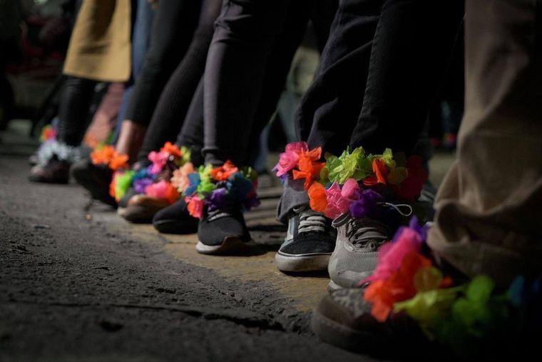 Las tobilleras en apoyo a Cristina Kirchner. Foto X @unionxlasredes