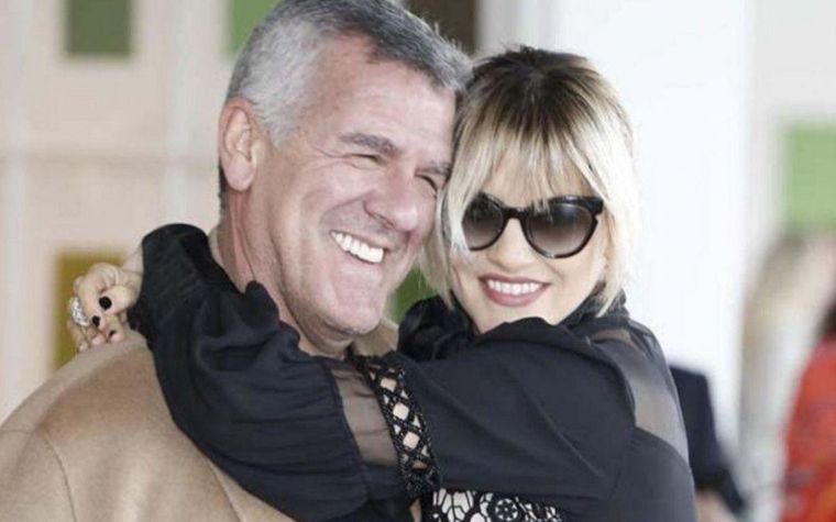 Mariela Anchipi junto a su marido Dady Brieva.