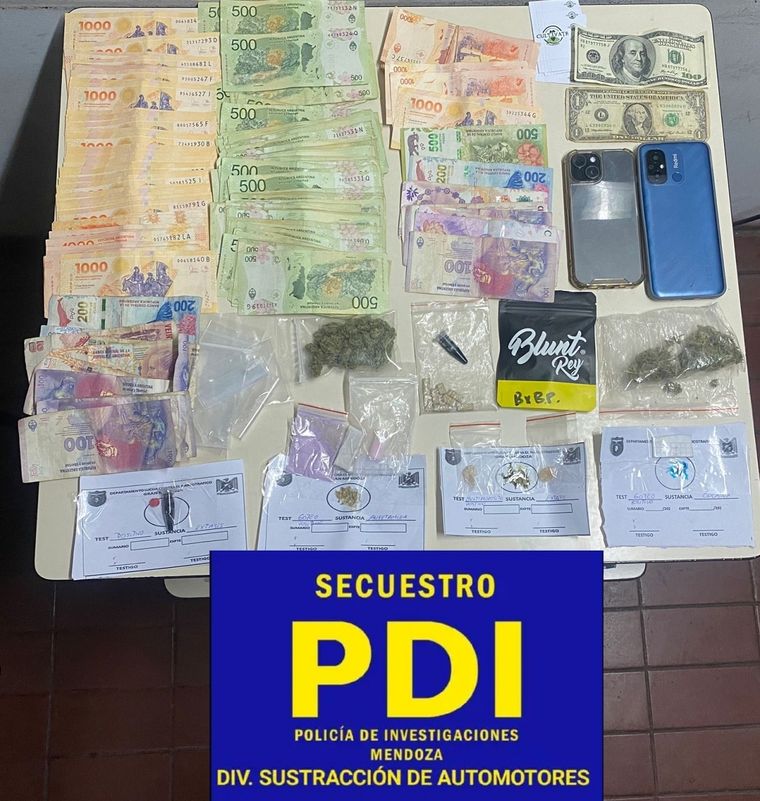 Los detenidos, de 30 y 26 años, fueron sorprendidos con una importante cantidad de estupefacientes Foto: Ministerio de Seguridad