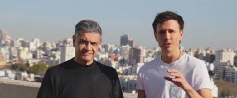 Jorge Macri y Roberto García Moritán difundieron su primer spot juntos este domingo Foto: Captura de video