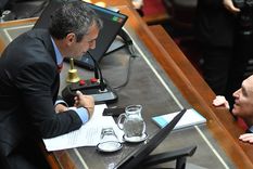 Martín Menem con José Luis Espert en el recinto de Diputados. Foto: NA Martín Menem con José Luis Espert en el recinto de Diputados. Foto: NA