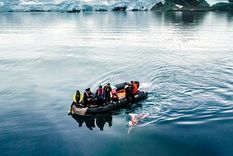 Mar de Drake Foto de una actividad deportiva en el Mar del Drake, en la zona en conflicto. Foto: Efe.