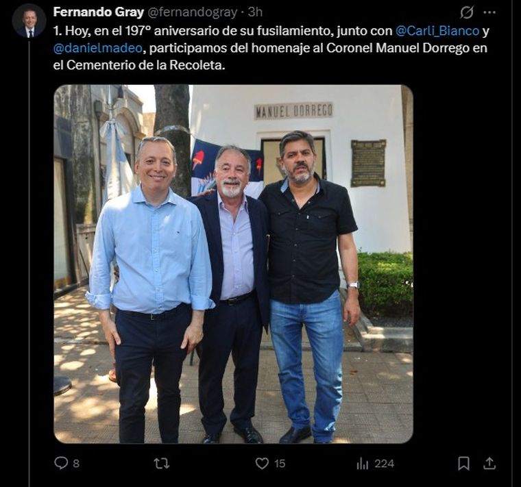 Posteo de Fernando Gray Posteo de Fernando Gray