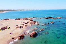 Las Coloradas se ubica a pocos kilómetros de Las Grutas Foto: Captura de video