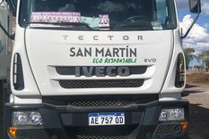 Uno de los camiones denunciados por el Frente de Todos. Foto: Gentileza