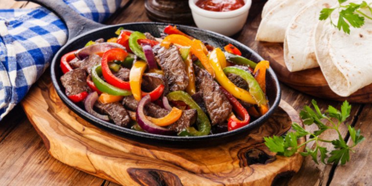 Fajitas de res Foto: Shutterstock