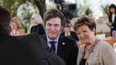 La directora gerente del FMI, Kristalina Georgieva, y el presidente Javier Milei. La directora gerente del FMI, Kristalina Georgieva, y el presidente Javier Milei.