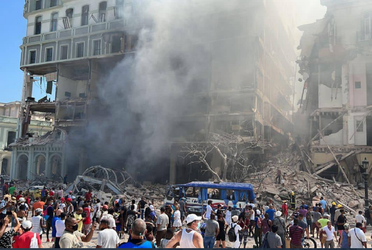 Minutos después de la explosión. Foto: Diario 14ymedio