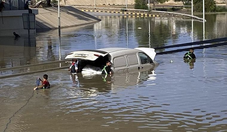 Ciclón Daniel Daniel ha llevado desolación a Libia. Foto: Efe.