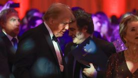 Donald Trump junto a Javier Milei durante la gala del America First Policy Institute, celebrada en Mar-a-Lago, una residencia privada de Trump, el 14 de noviembre de 2024.