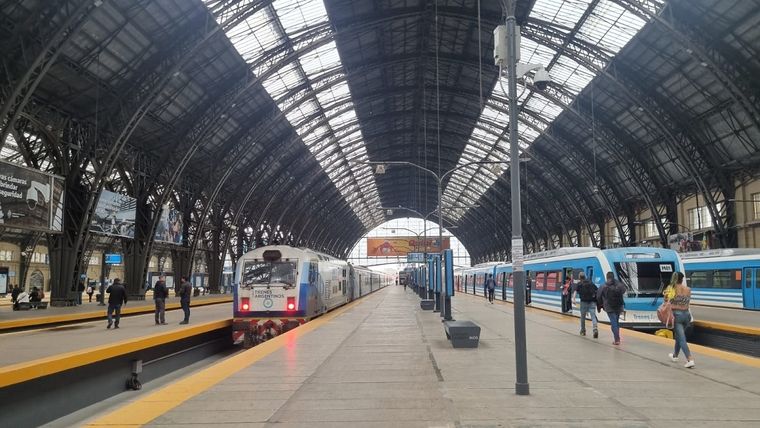 Terminal de Retiro del Ferrocarril San Martín Foto: X (Twitter) Andrés J. Bilstein