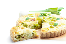 Tarta de puerro: receta casera paso a paso Foto: Shutterstock