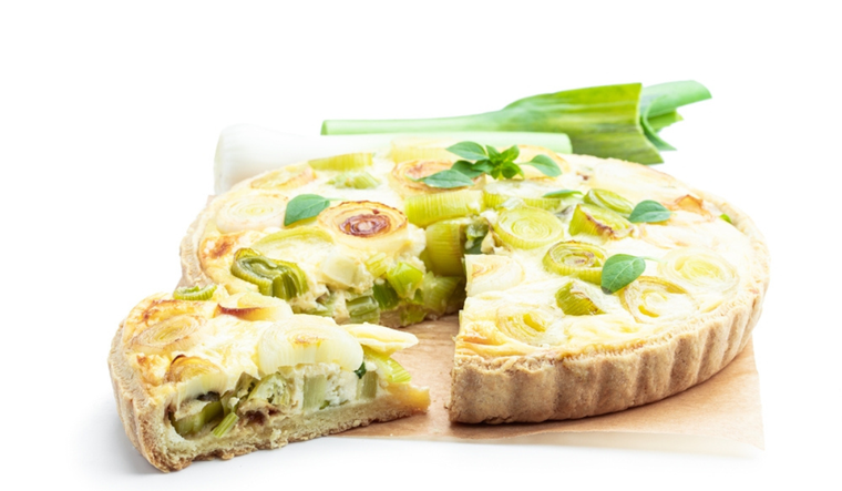 Tarta de puerro: receta casera paso a paso Foto: Shutterstock