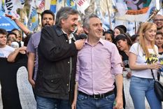 Máximo Kirchner y Sergio Massa sostienen la gobernabilidad del Frente de Todos mientras Alberto y Cristina siguen sin hablarse. Foto: Twitter Andrés Larroque