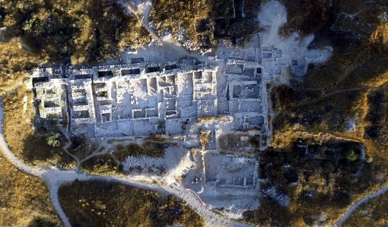 Vista aérea del yacimiento de Gezer. Foto: Dpa.